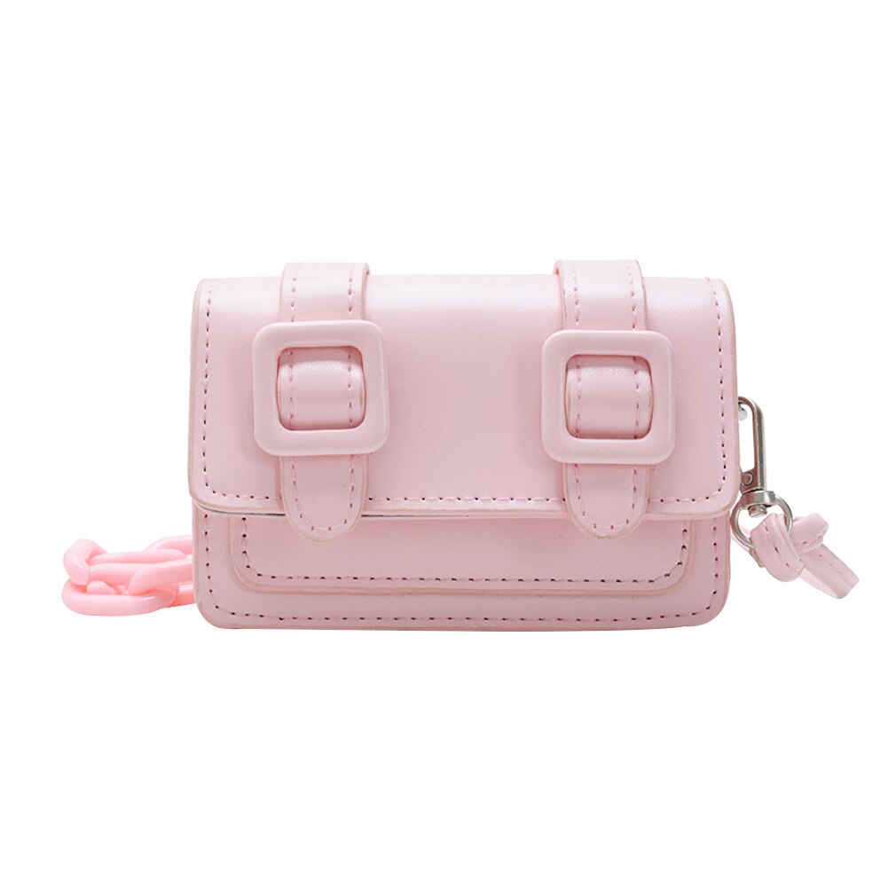 Super mini acrílico design de corrente de couro do plutônio aleta sacos crossbody para as mulheres 2020 doces cor viagem moda bolsas ombro: Rosa