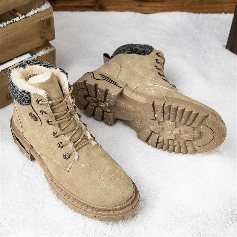 Winter heren martin laarzen, koreaanse herenlaarzen, casual en zachte katoenen laarzen, herenschoenen, warme sneeuwlaarzen