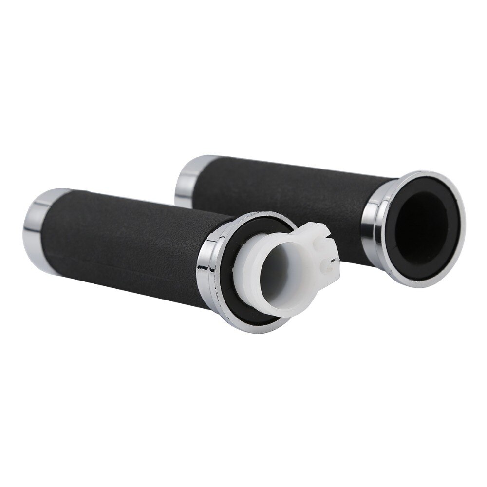 1" (25mm) Soft Rubber & Plastic Hand Grips Handle bar For Harley Honda Yamaha
