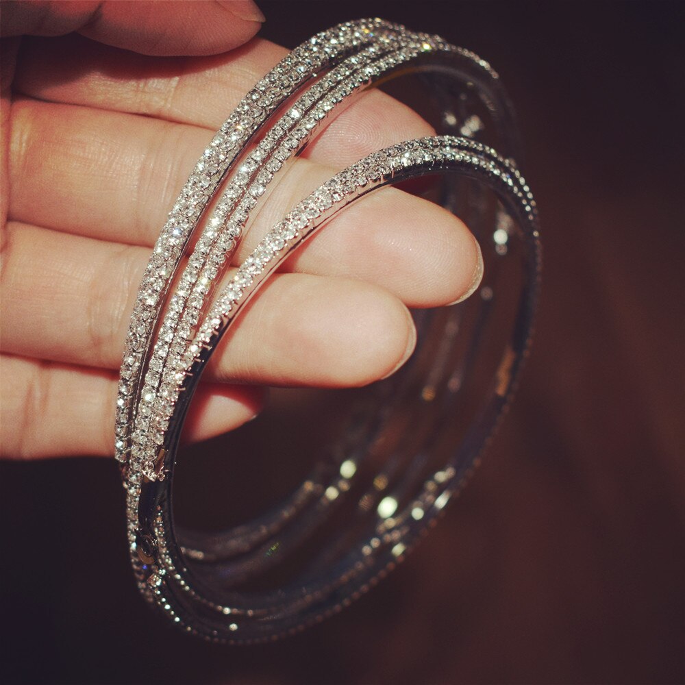 Classic Shiny Rhinestone Big Hoop Earrings for Women Jewelry Bohemian Girls' Circle Collection Earrings Accessories