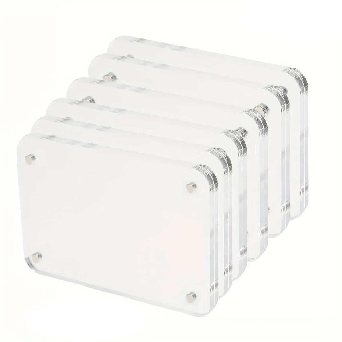 Magnetischer Bilderrahmen aus Acryl, Mini-Fotorahmen für den Kühlschrank, doppelseitiger Magnet, Brieftaschengröße, geeignet für Polaroid-Folie: Armee Grün