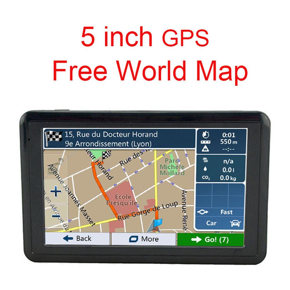 5 Inch Gps Auto Navigatie 1200 Mah Auto Gps Usb Opladen Autolader Handig Fm-zender Navigator Auto Gps Apparaat