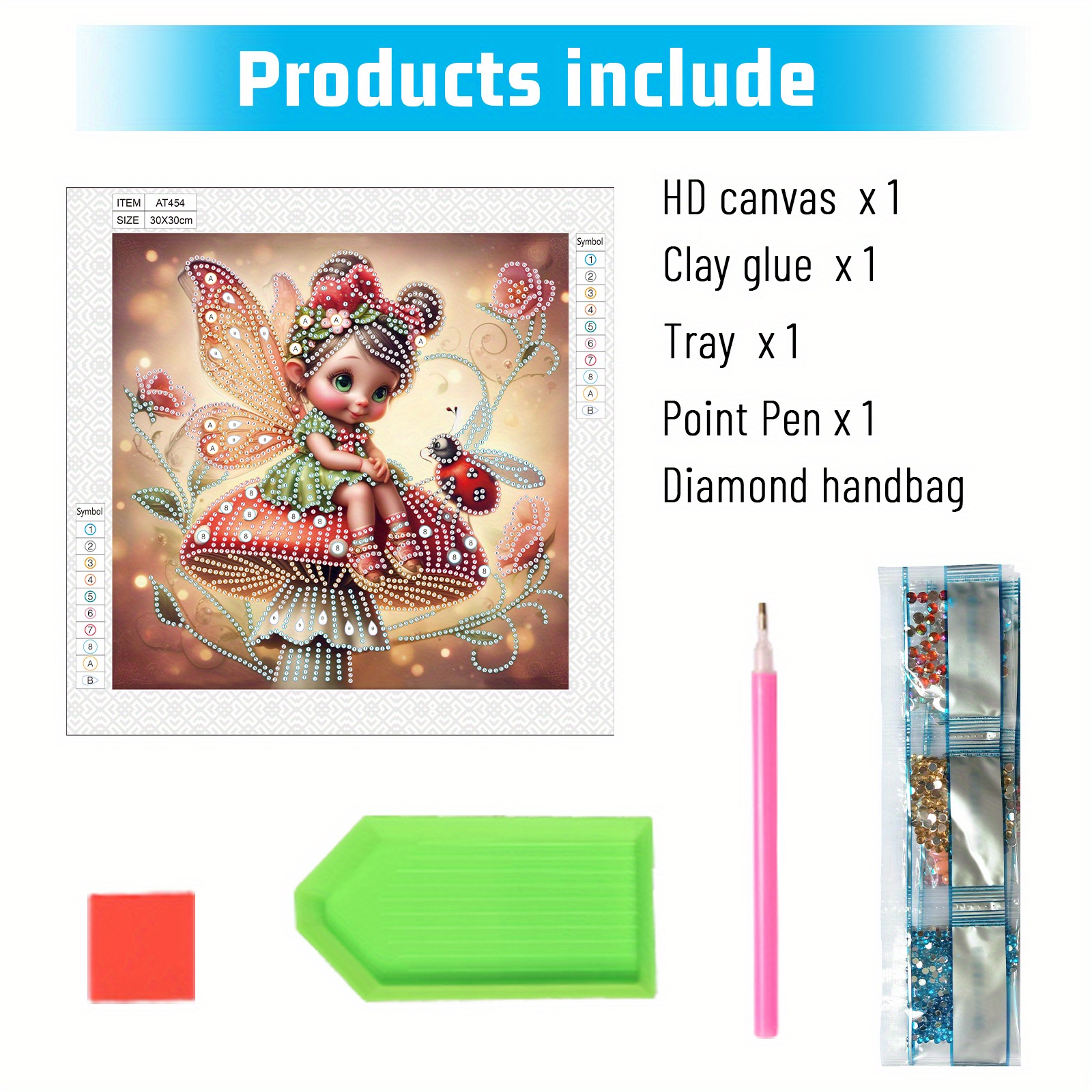 Kits de arte de diamante de forma especial 5D de Hada de las flores DIY para principiantes, kits de pintura de arte de diamante para de decoración de pared del hogar