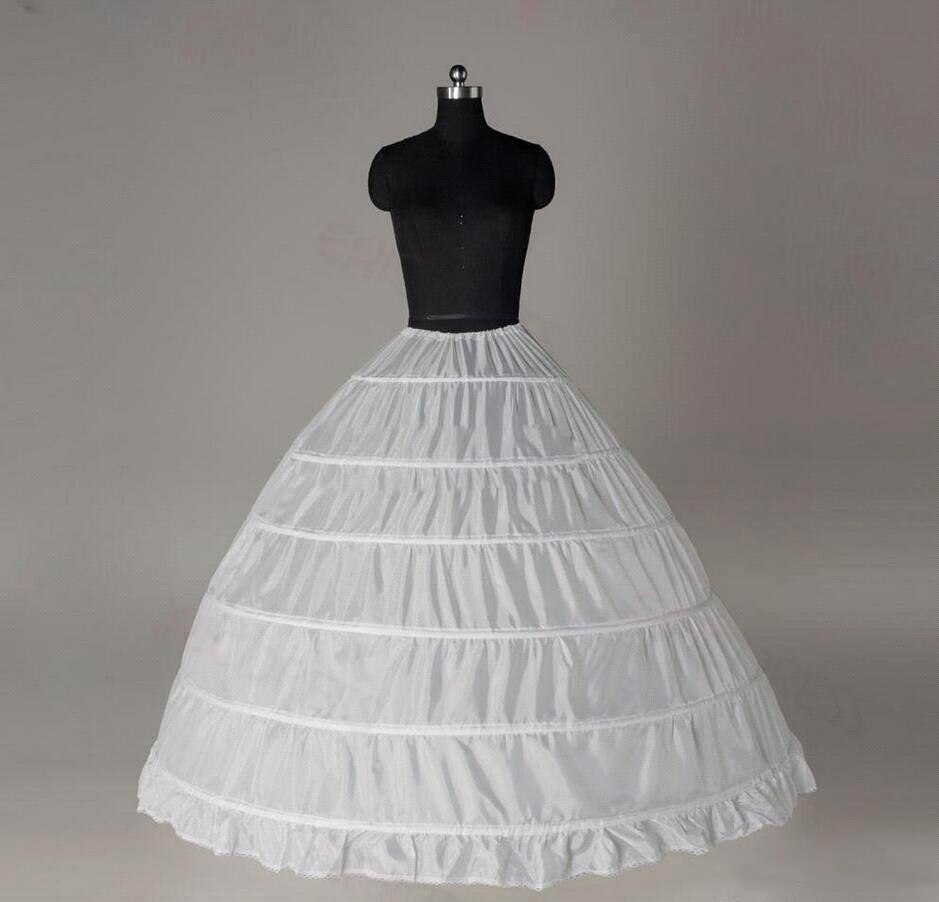 6 Hoops Ball Gown Petticoat Crinoline Underskirt Bridal Petticoats Slip Skirt Crinoline For Wedding Dress