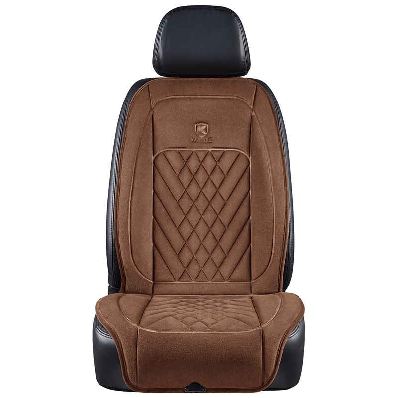 12V/24V Car Seat Heater Lengthen Heated Car Seat Cover Warm Car Heating Mat Universal Winter Electric Heated Seat Cushion: Coffee 1Pc