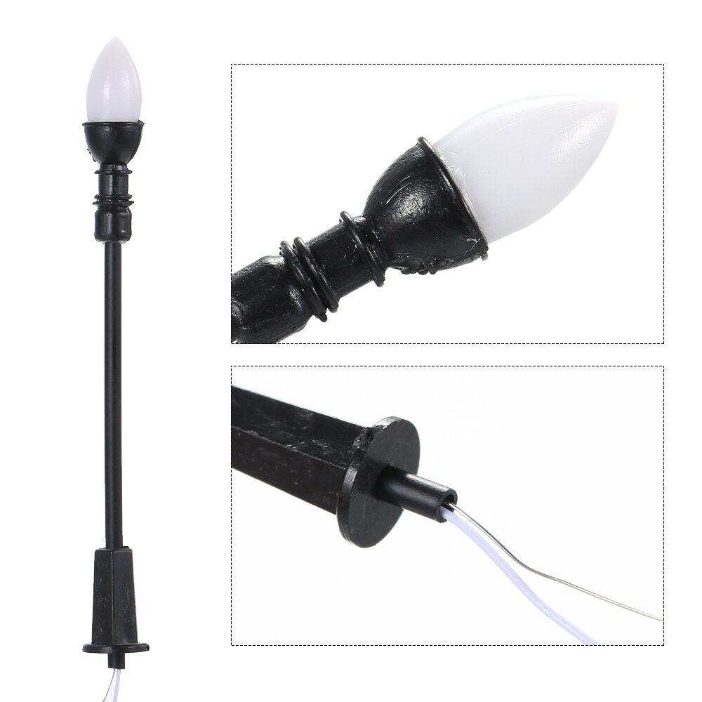 20pcs Different Scale Model Street Lights Layout Lamppost Railway Train Garden Playground Scenery Led Lamp Lighting