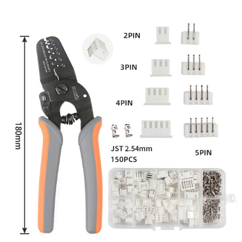 Pince à sertir JST XH-2.54, pour connecteurs JST 2.54 2510 avec prise de connecteur + aiguille + prise: IWS-2820 2.54 XH-F
