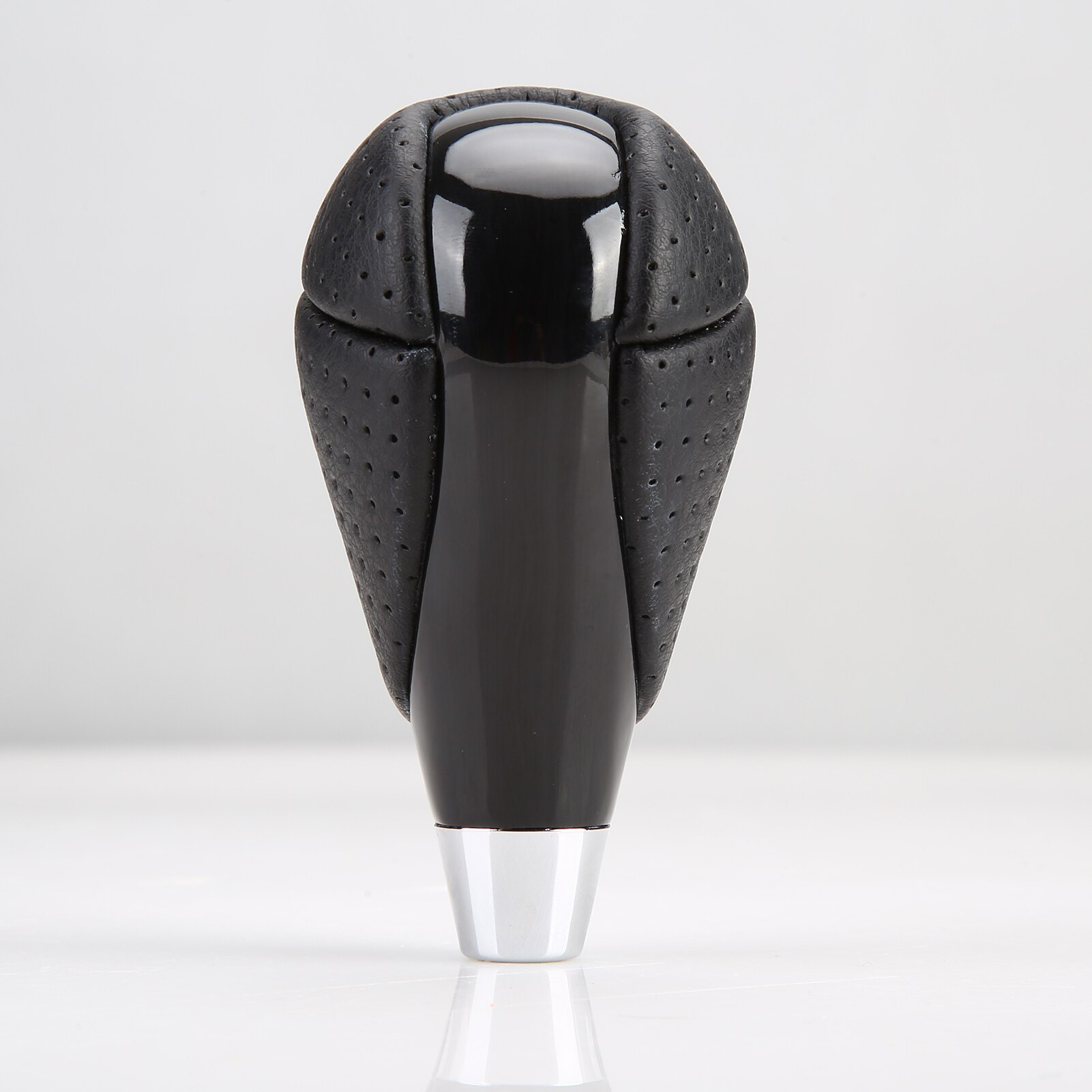 Carbon Fiber Black Faux Leather Gear Shift Knob Electroplating Gear Stick Level Suit for Toyota Lexus Mazda