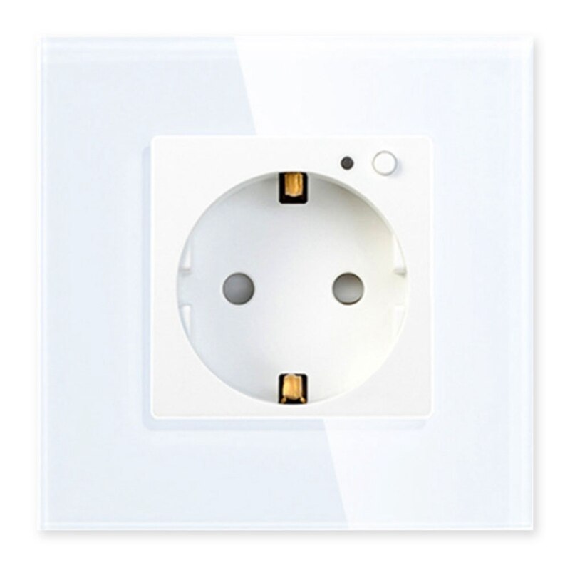 Wifi Wall Socket EU Plug Standard Smart Socket WIFI Socket Colors 86X86mm Smart Wifi Switch Monitoring: White