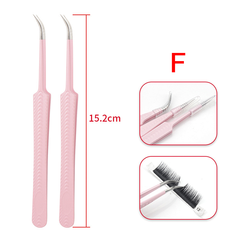 Rvs Lash Pincet Roze Pincet Professionele Wimper Extensions Benodigdheden Make Gereedschap Volume Wimper Pincet: YELLOW