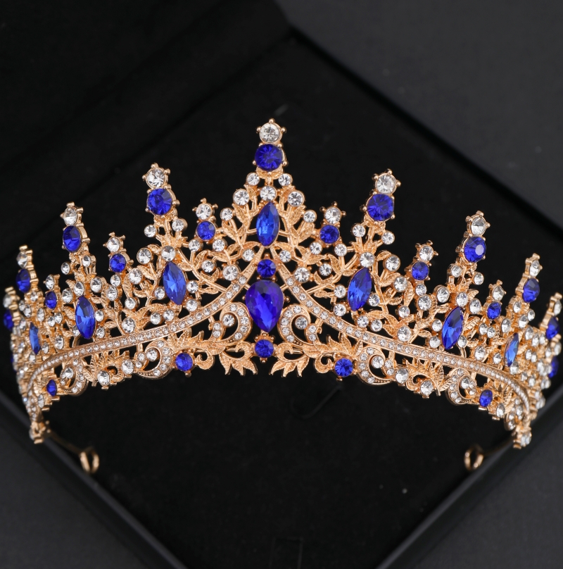 Barok Kristal Tiara 'S En Kronen Strass Prom Diadeem Kroon Voor Vrouwen Bruids Bruiloft Haaraccessoires Sieraden Kroon Tiara