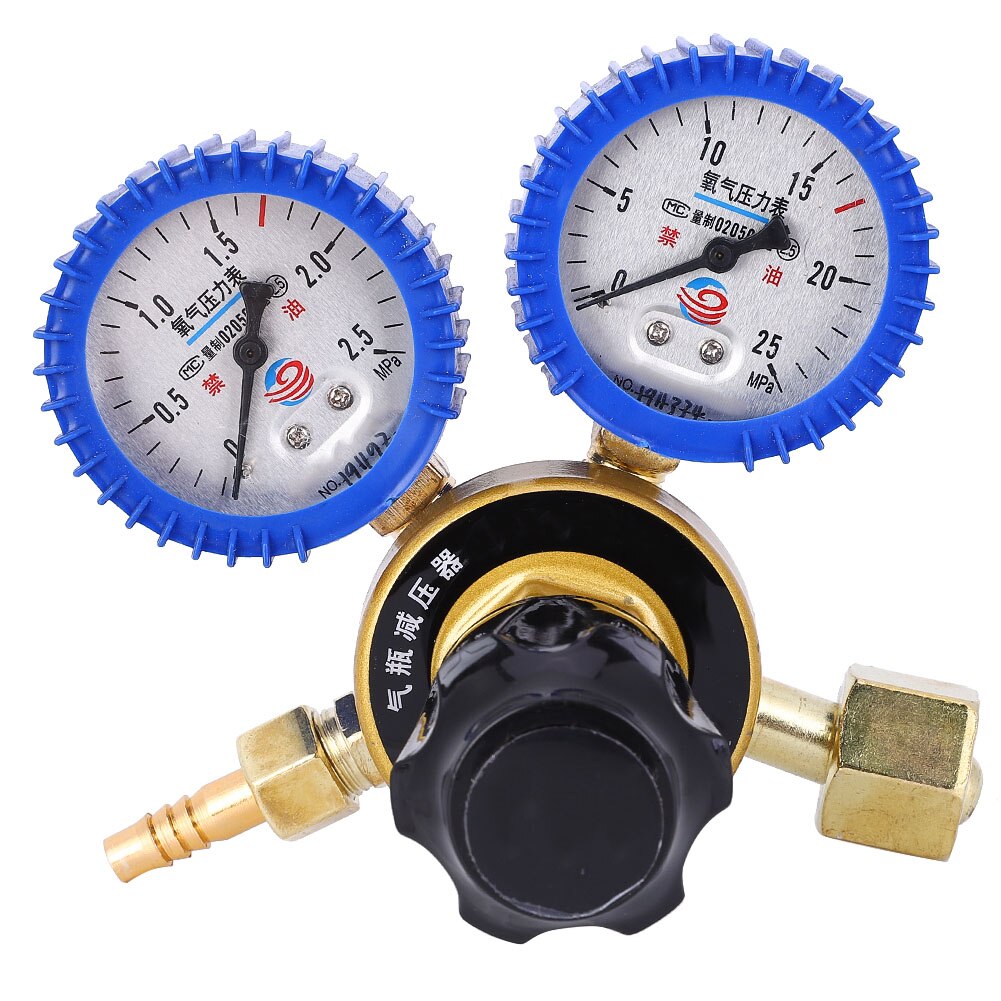 Pneumatic Tools 0.4-25MPa Oxygen Gas Pressure Reducer Air Flow Regulator Gauge Meter Gas Pressure Measurement
