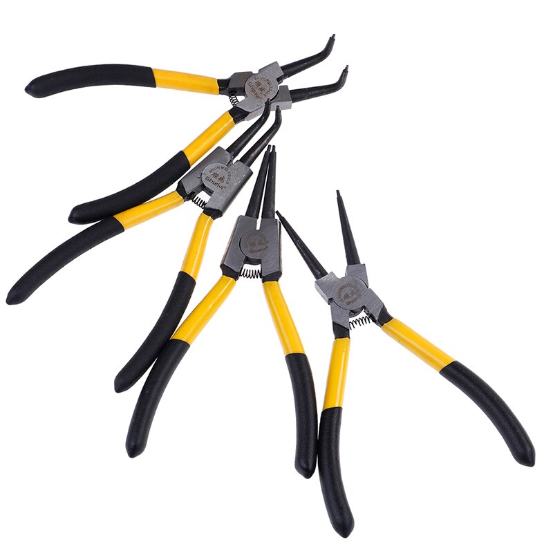 1pc 1m/ 7" snap rings puller Snap Ring Pliers Set Curved Straight Tip Circlip Combination Retaining Clip Mechanical Tools