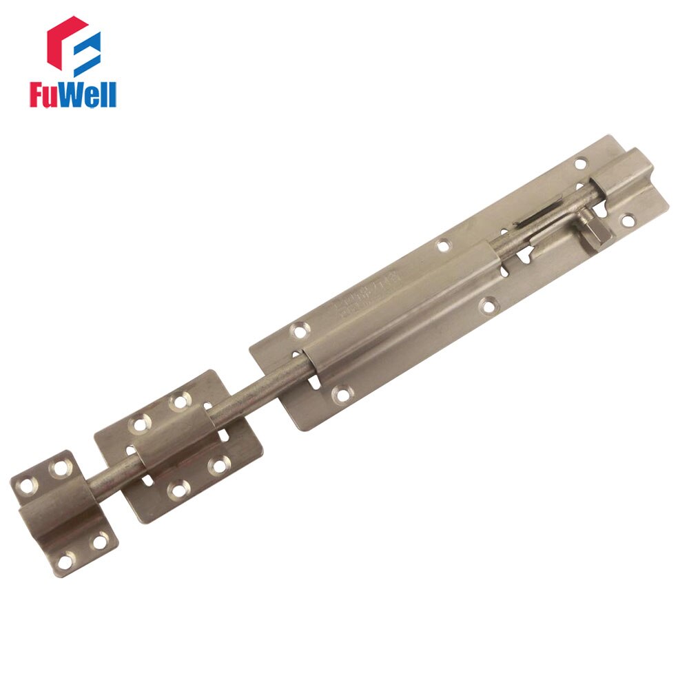 2pcs Stainless Steel 10" Barrel Bolt Door Latch Silver Tone Door Bolt Latches Lock