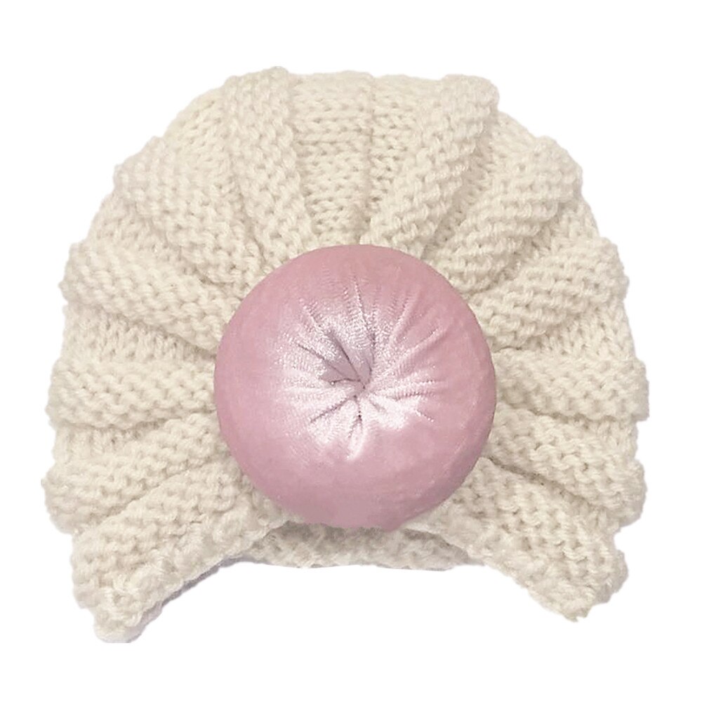 freundlicher nette Hütte Baby feste farbe Krapfen Wolle Hütte Europäischen und Amerikanischen jungen und mädchen zur Seite fahren elastische Hütte: 05