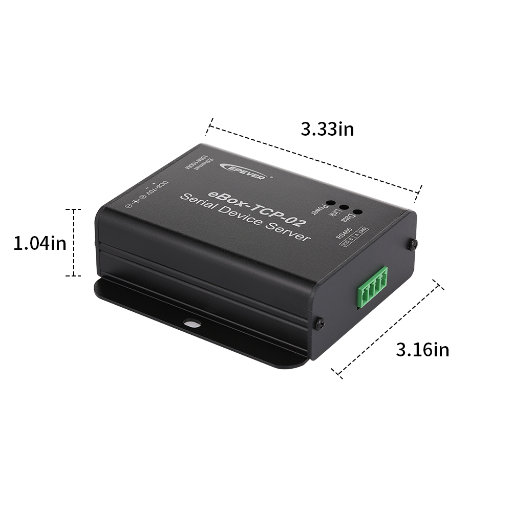 Ebox-tcp -0 seriell port nätverksserver ethernet omvandlingsmodul för solar controller solar regulator