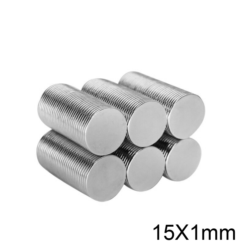 10~300pcs 15x1 mm Powerful Round Magnets 15mmx1mm Bulk Sheet Neodymium Magnet disc 15x1mm Permanent NdFeB Magnet Strong 15*1 mm