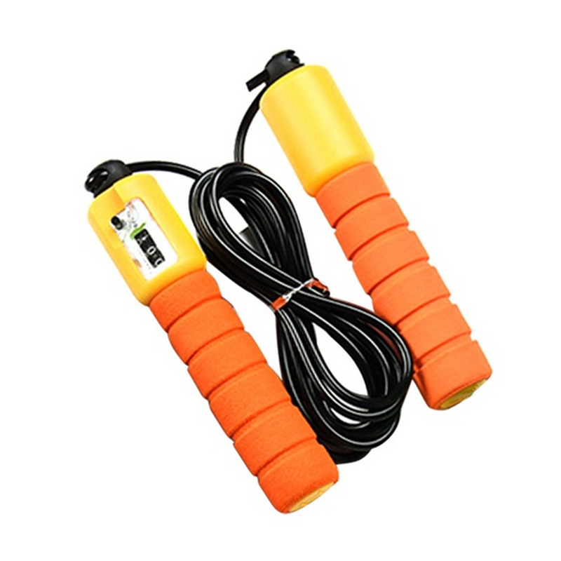 Hopprep med disk sport fitness crossfit justerbar snabb hastighet räkning hoppa hoppa hopprep hoppa wire kalorier träning 8: Orange