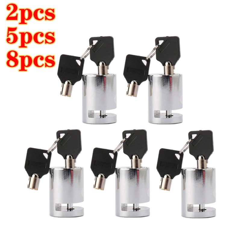 2/5/8pcs blocco freno a disco moto antifurto sicurezza moto antifurto ruota bicicletta impermeabile piccole serrature portatili