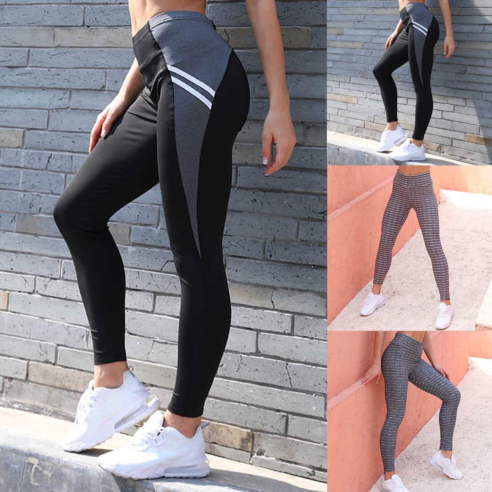 Frauen Hosen Leggings Hohe Taille Nahtlose Stretch Yoga Leggings Push-Up Fitness Lauf Gym Sport Leggings Länge Aktive Hosen #