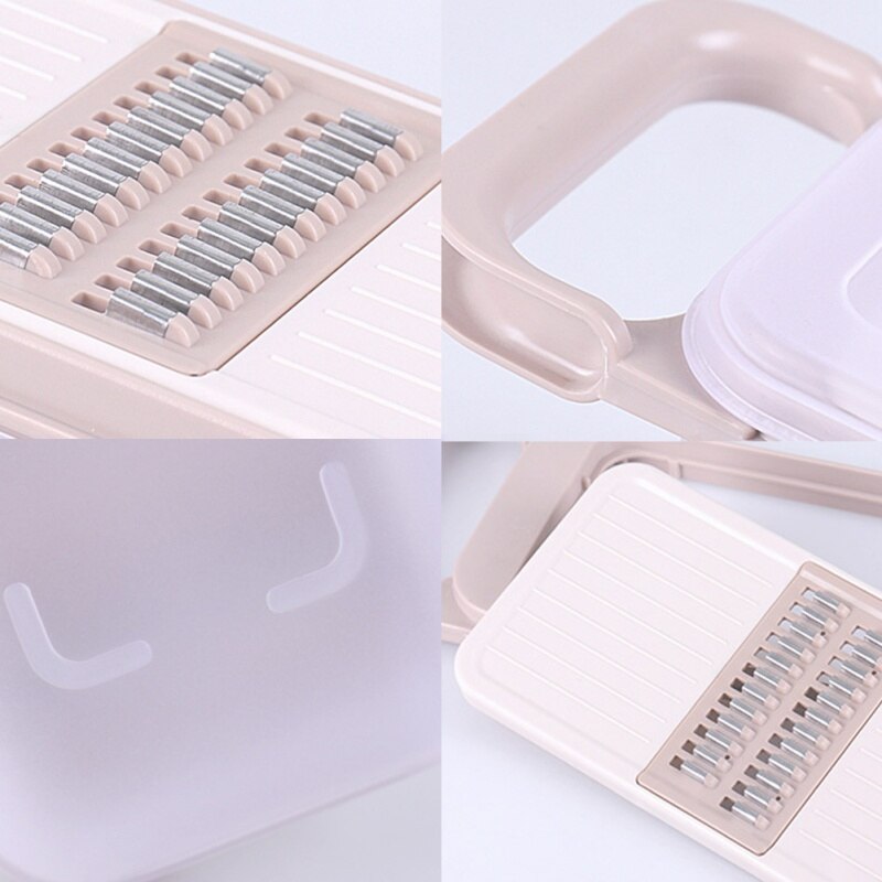 Multi-Functional Grater 3 Type Blade Vegetable Slicer with Removable Tray Vegetable Slicer Boxed Grater Vegetable Peeler
