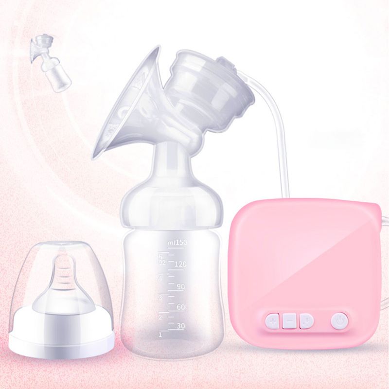 1 Set Electric Suction Breast Pump Automatic Milker with Baby Bottle Maternal Pull Milk Extractor USB Chargable