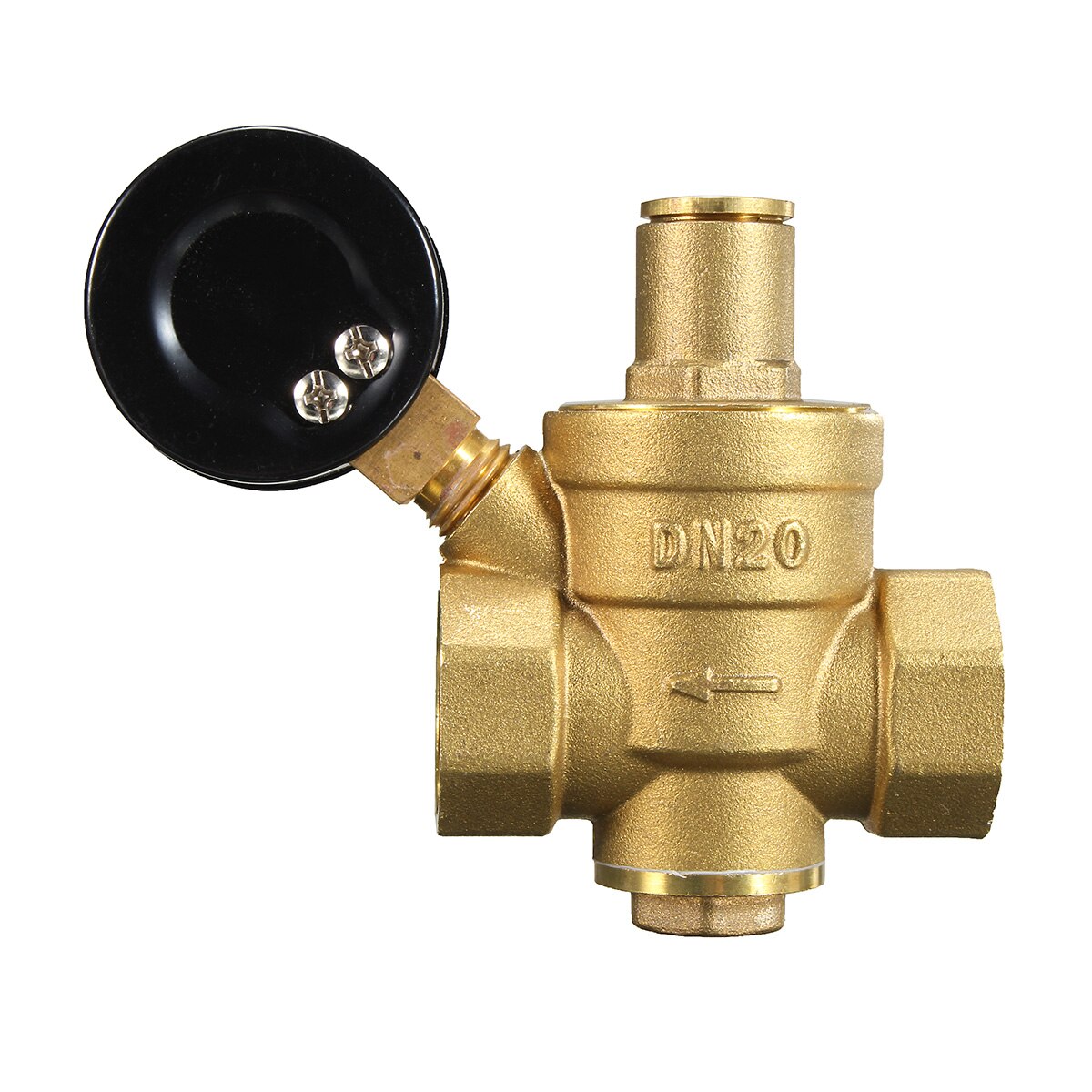 PN 1.6 Adjustable Water Pressure Regulator Reducer Brass DN20 NPT 3/4" With Gauge Meter for Hydraulic Instability/Water Purifier