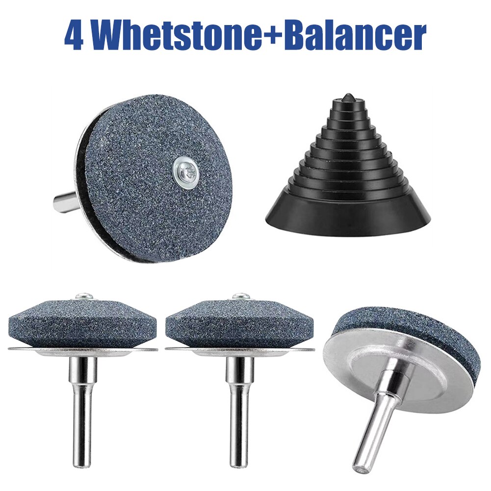 Blade Sharpener Kit Tools Steel Backing Accessories Universal With Balancer Whetstone Portable Cut Garden Lawn Mower Durable
