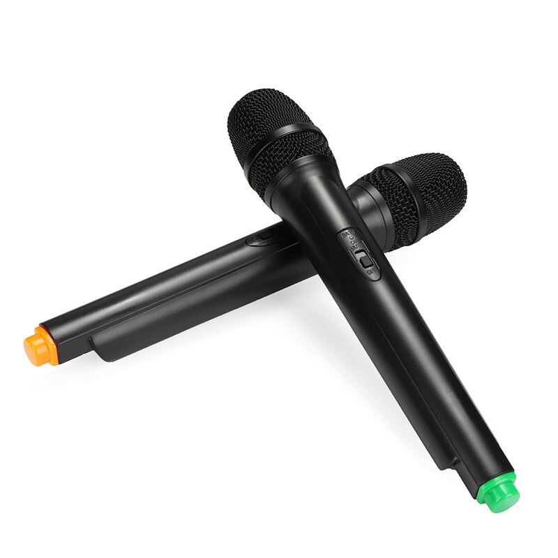 Wireless Microphone System 2 x Microphones High-fidelity Reproduce 100M True Voice Voice Compression Large Receiving Range