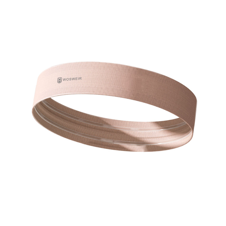 WOSWEIR 1PCS Zweetband Vochtafvoerend Ademend Mannen Vrouwen Sport Elastische Hoofdband voor Fitness gym Running sport basketbal: Roze