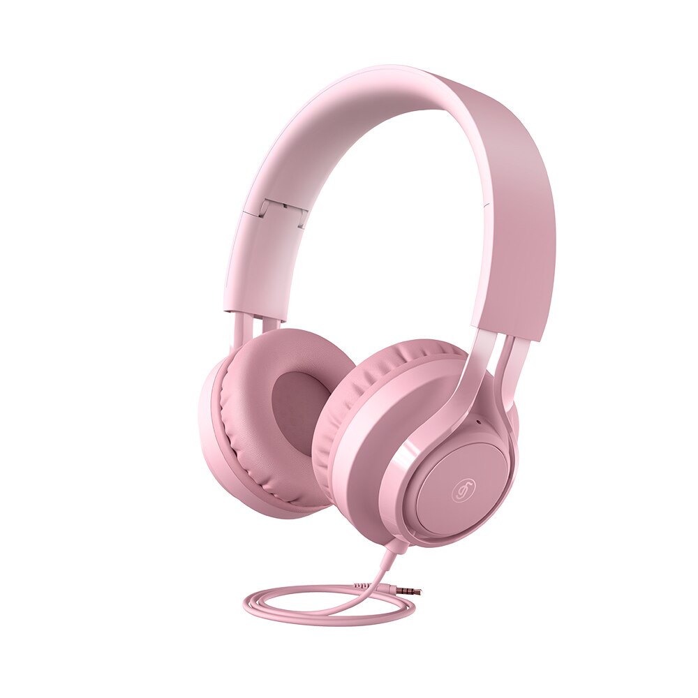 Słuchawki przewodowe ucho kota słuchawki douszne dla dziecka Kid Girls Boys 85db tryb dla dzieci ochrona słuchu słuchawki nauszne do telefonu Laptop: Pink (no box) B