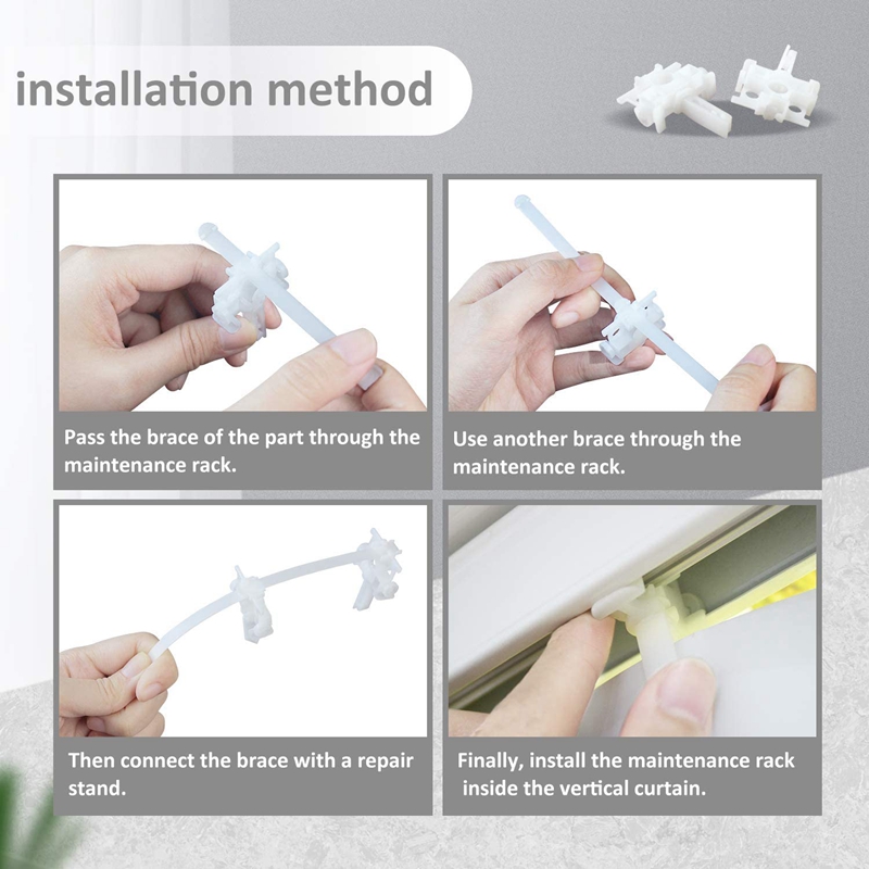 Vertical Blind Repair Carrier with Stem Vertical Blinds Repair Kit White Blinds Replacement Parts20Pcs