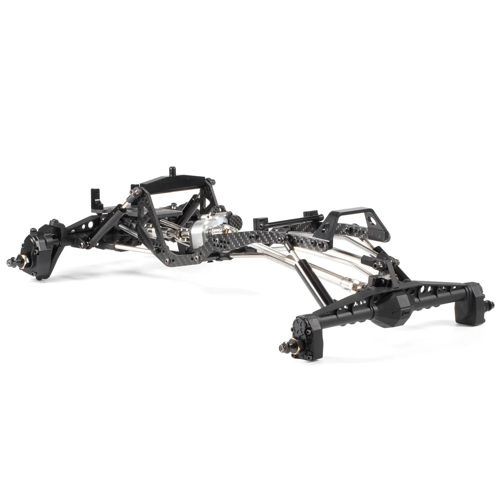 Kit de chasis LCG de fibra de carbono de alta liquidación, juego de eslabones de suspensión, eje de Portal Capra, placa de montaje Servo de batería ESC