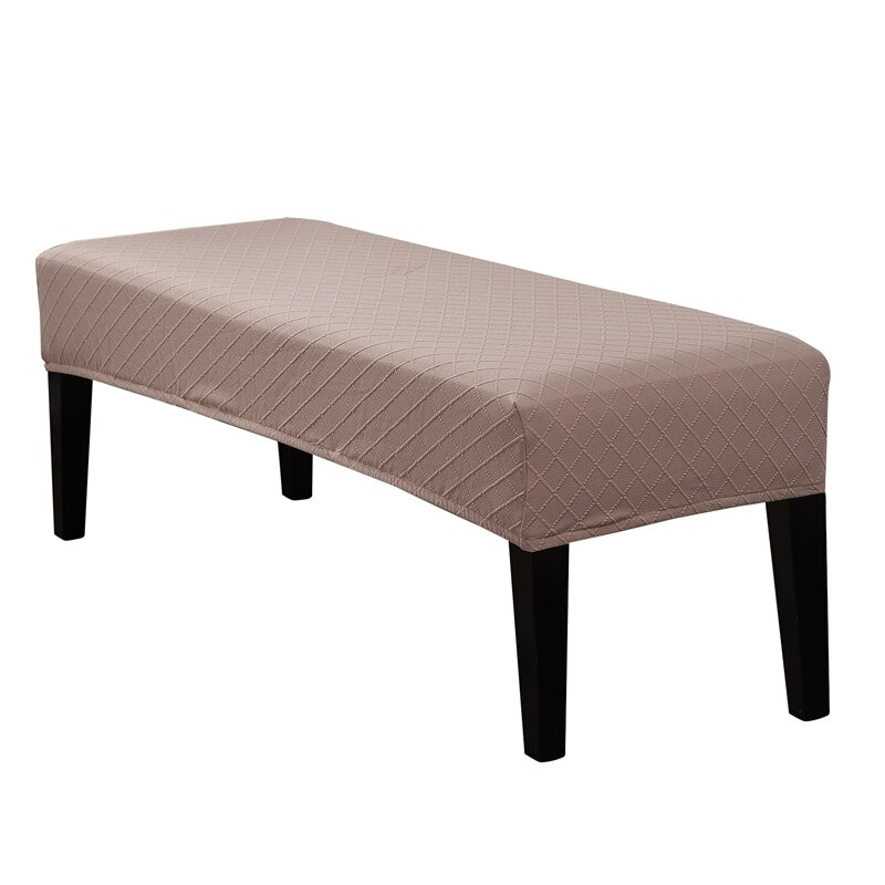 Coprigambe lungo Jacquard universale coprigambe per pianoforte in Spandex elasticizzato coprigambe per poggiapiedi rettangolari in tinta unita tutto-compreso: cachi copertina