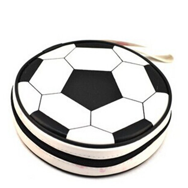 Ymjywl cd-etui til dvd-etui biltilbehør opbevaringsboksholder hjem eller bil cd-taske: Fodbold