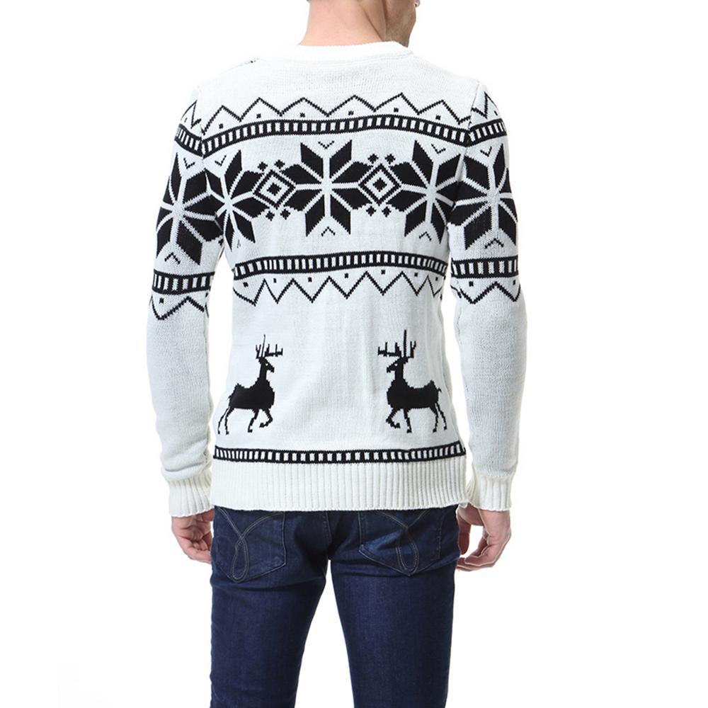 Mann genser varm casual strikkede pullover gensere