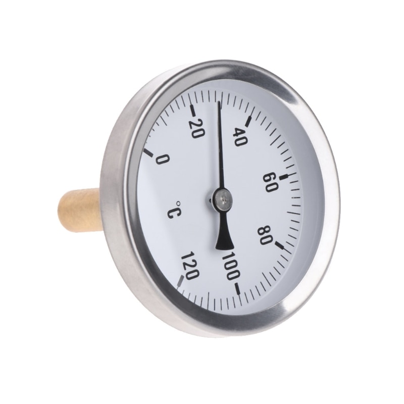 Termómetro Horizontal Dial de 63mm, medidor de temperatura de aluminio, agua líquida