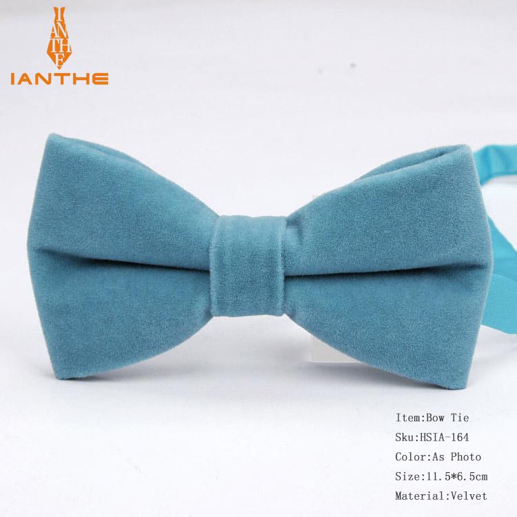 Ianthe – nœud papillon en velours pour hommes, couleur unie, couleur bonbon, vêtements de cou à la: IA164