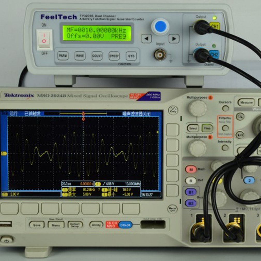 Felltech  fy3200s 6 mhz digital dds dual-channel funktion signalkilde generator vilkårlig bølgeform / pulsfrekvensmåler us