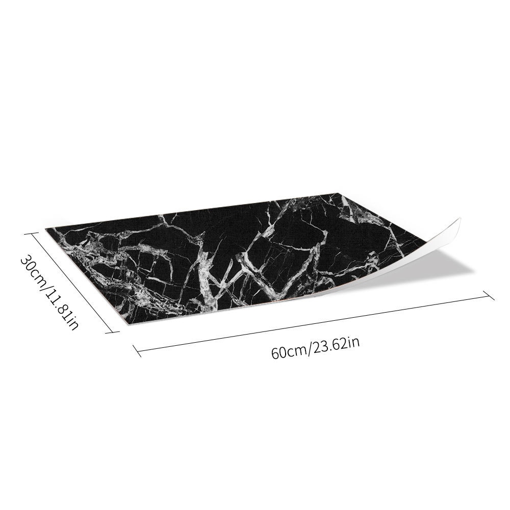 30 x 60cm naturlig marmor effekt krystal pvc film flise klistermærker overfører moderne køkken badeværelse væg klistermærke