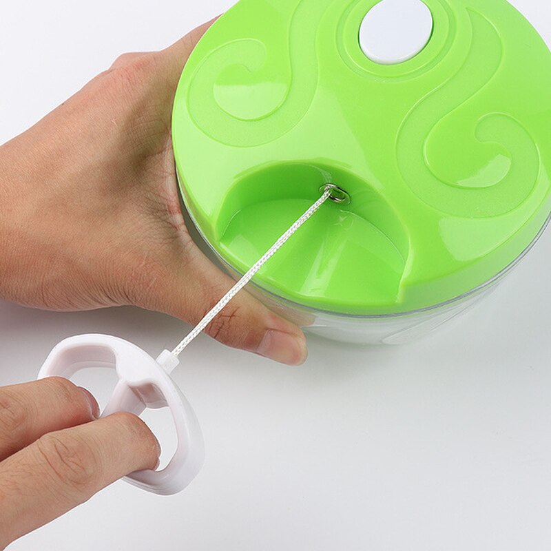 Handleiding Voedsel Chopper, Pull Hand-Aangedreven Ui/Groente/Fruit Dicer met Roestvrijstalen Messen