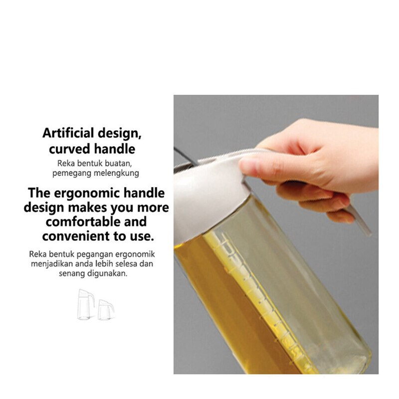 Glass Oiler Oil Storage Tank Kitchen Household Automatic Opening And Closing Large-Capacity Oil Tank Oil Bottle