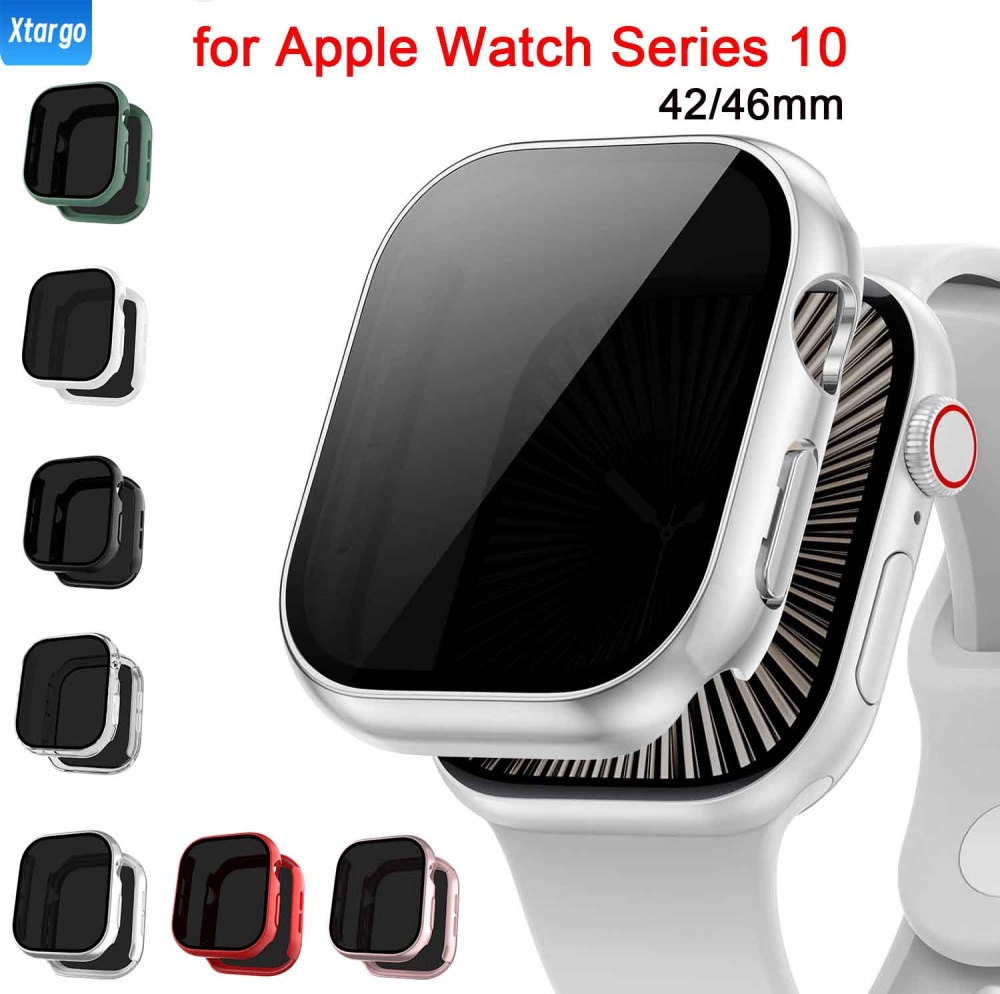 Lasi + kotelo apple watch series 10: 42mm 46mm , yksityisyyttä suojaava näytönsuoja, kova tietokoneen suojakansi iwatch  s10 -lisävarusteille