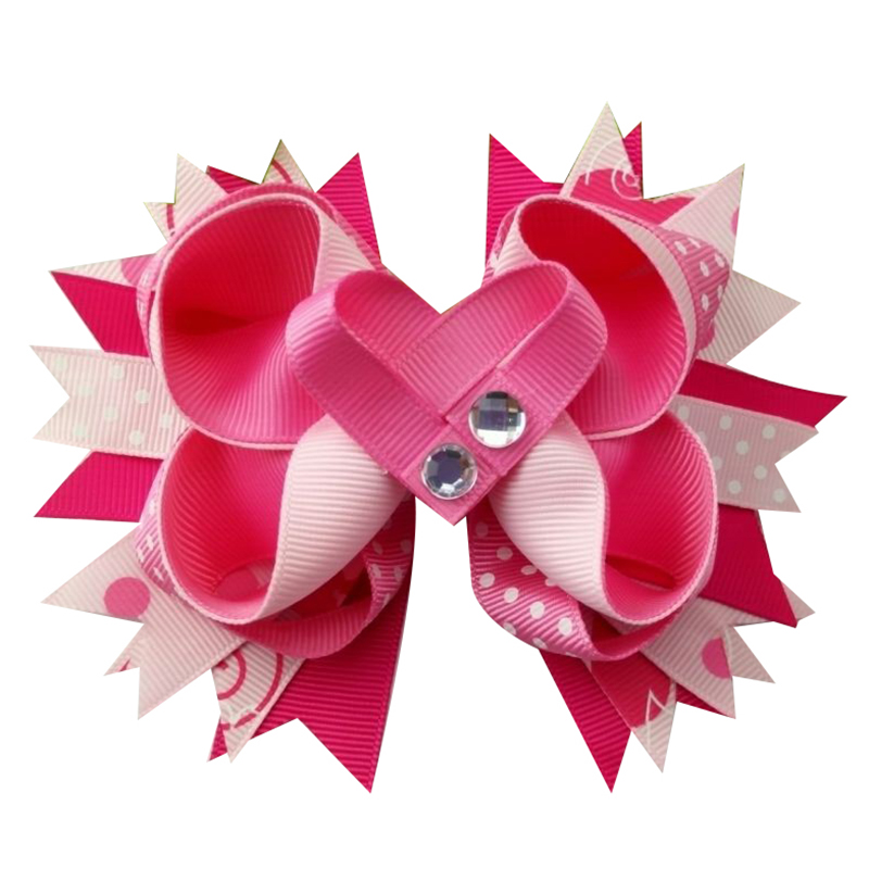2022 1 Pcs Sweet Heart Valentine Day Hair Bows Popular Cheer Bows For Girls: Red