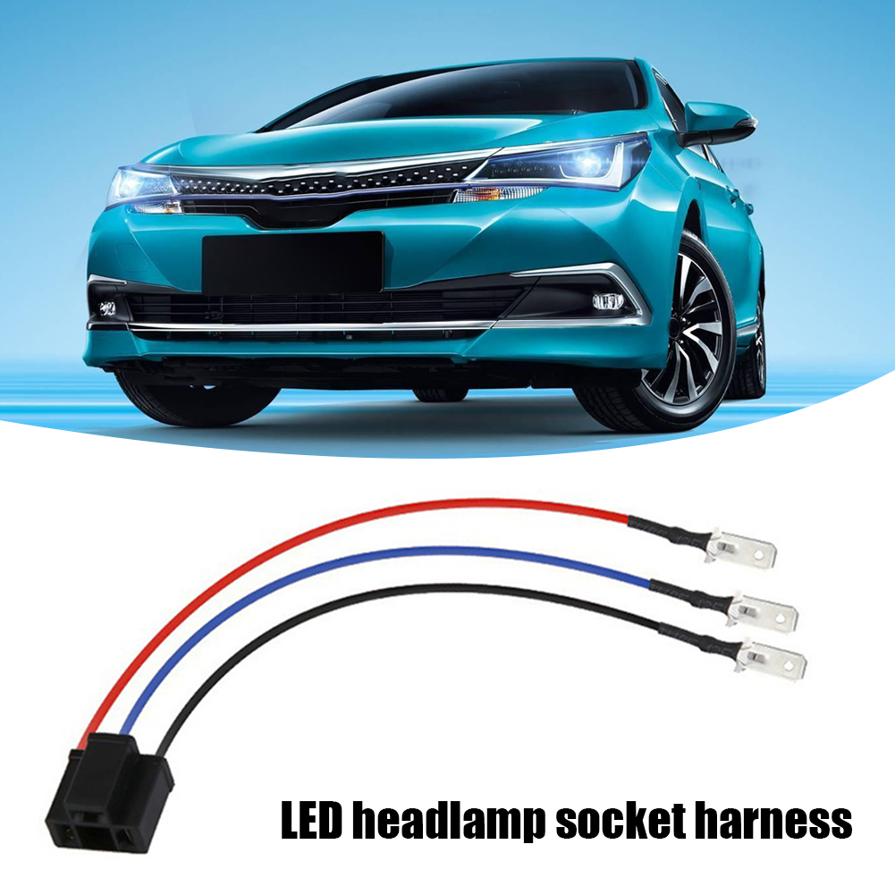 Car LED Headlight Lamp Bulb Socket Wiring Harness Female Head Connector Conversion Adapter Cable Line for H4