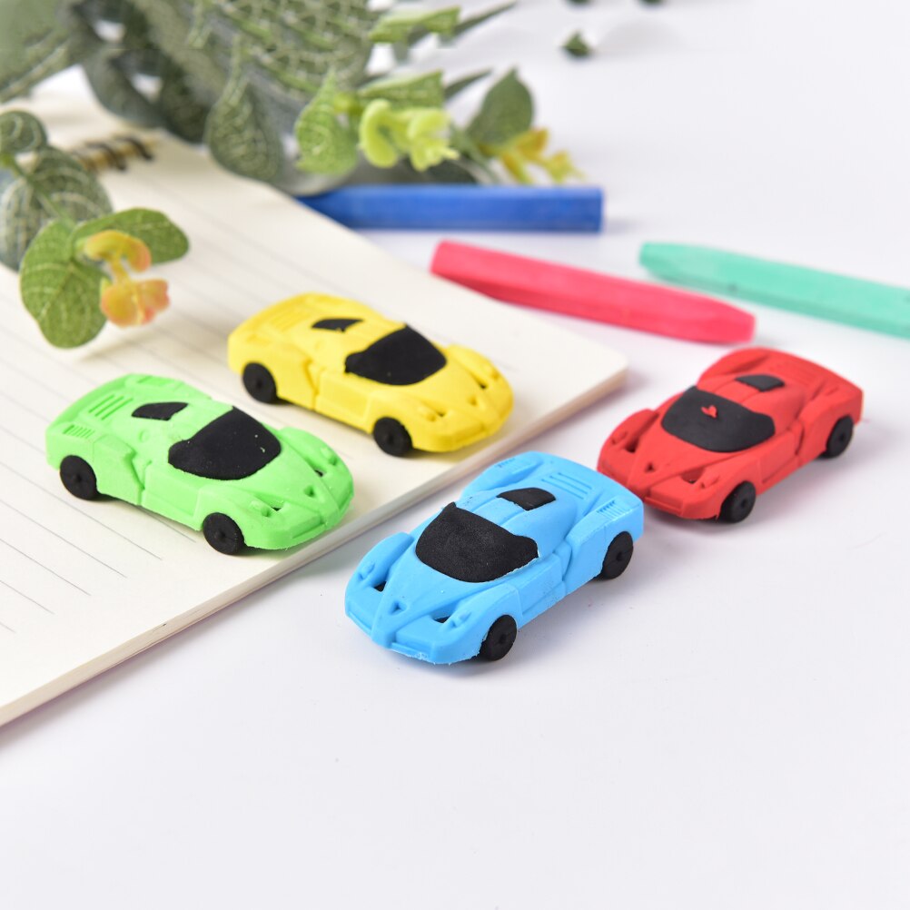 1PCS 3D kleine auto rubber gum briefpapier voor kinderen jongen speelgoed Kleur Willekeurige school kantoorbenodigdheden