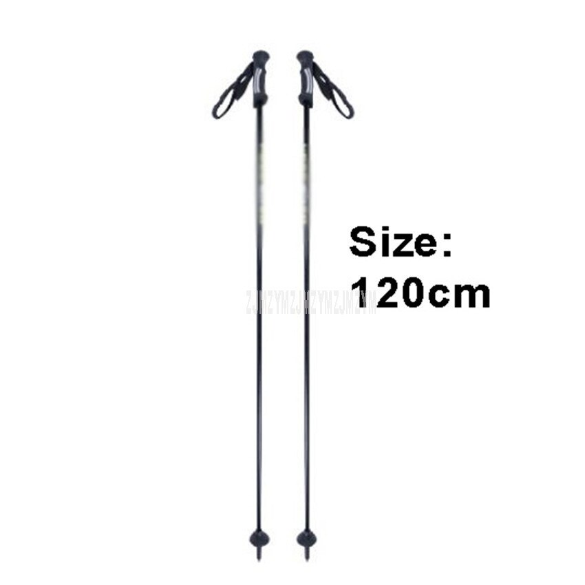 110cm-130cm Ultralight Ski Pole Ultra-Fine Carbon Fibre Snow Skiing Board Pole Portable Outdoor Sport Trekking Stick 1pair: 120cm