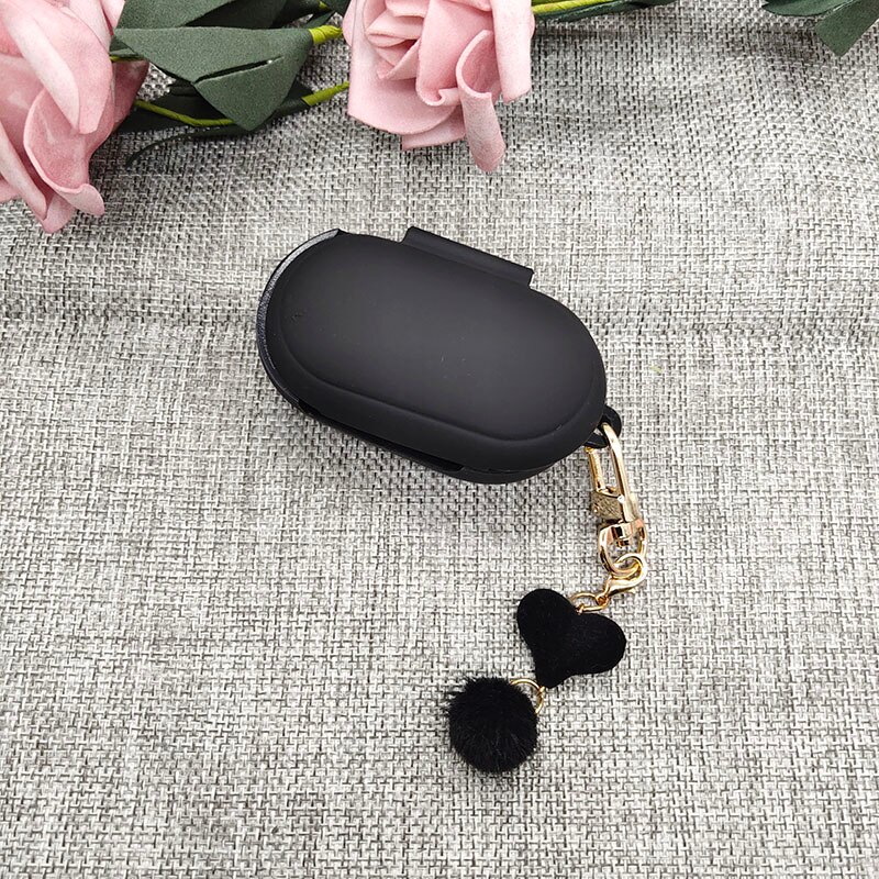 Schattig zacht hoesje voor samsung galaxy buds / buds+ plus hoesje oordopjes beschermhoes accessoires liefdeshaarbal sleutelhanger decoratie: A10