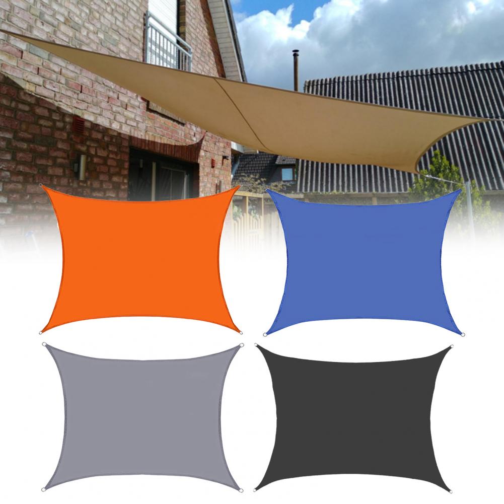 Reusable outdoor awning, rectangular, sun and shade, waterproof, wear-resistant, dustproof, for garden, patio, canopy, swimming yard, sun and shade