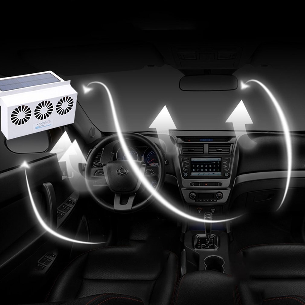 ICOCO-ventilador Solar para coche con sistema de refrigeración, ventilador de refrigeración para coche, ahorro de energía Cn (origen)